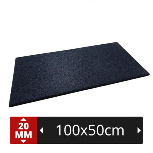 PTessentials High Density 1050 kg/m3 crossfit tegel 100x50 cm - zwart
