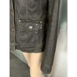 E151 Street One maat 42=L echt-leren jasje jas blazer bruin