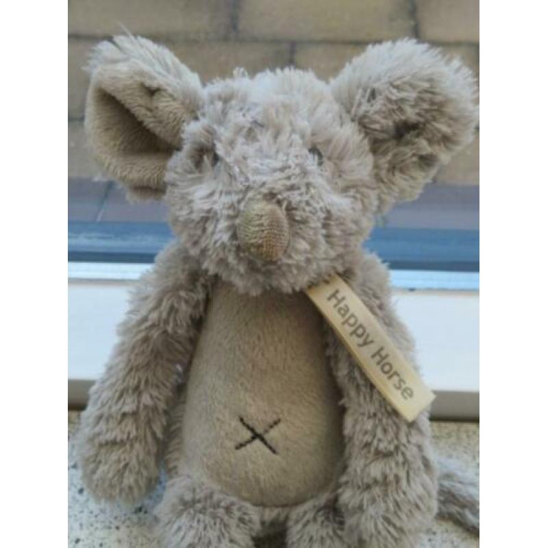 Muis Mouse Mindy merk Happy Horse zacht grijs velours