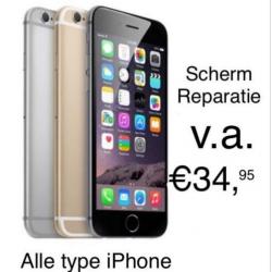 iPhone 7 6s 6 5s X 8 plus barst in scherm lcd glas reparatie