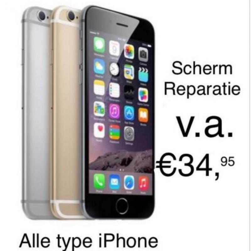 iPhone 7 6s 6 5s X 8 plus barst in scherm lcd glas reparatie