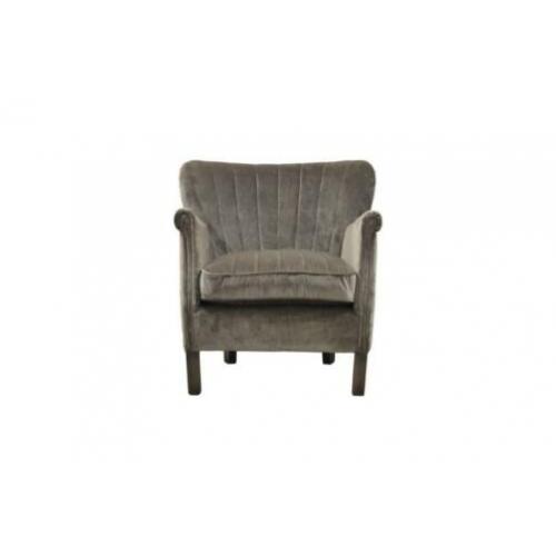 Clubchair in hoogwaardig velours.