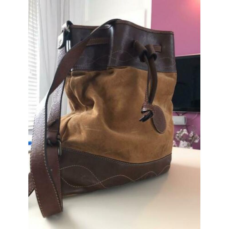 Leren/ suède tas