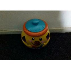Fisher price koekjestrommel / vormenstoof met licht en gelui