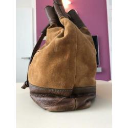 Leren/ suède tas