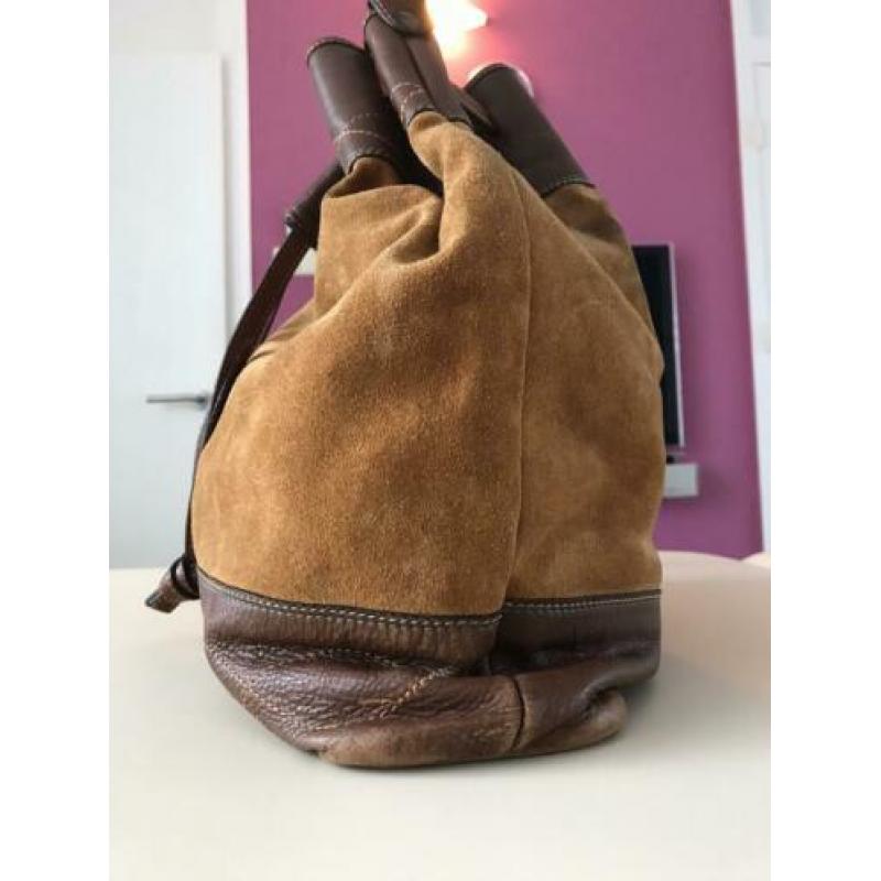 Leren/ suède tas