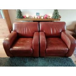 Industriële leren fauteuils