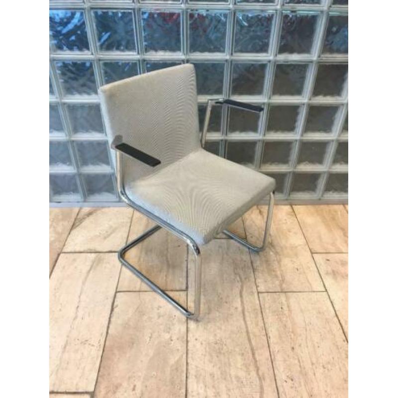 Artifort Sedus slede stoel, chrome/grijs met armleggers