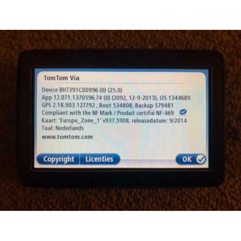 Tomtom Via met Kaart van Europa (Zone 1)