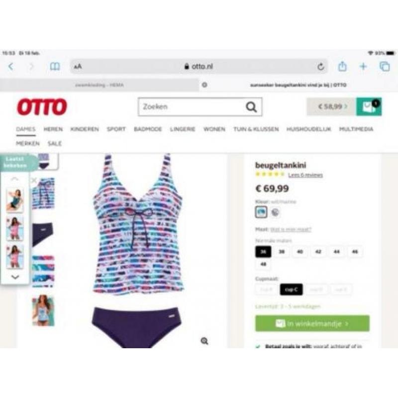 Mooie tankini maat 42 E