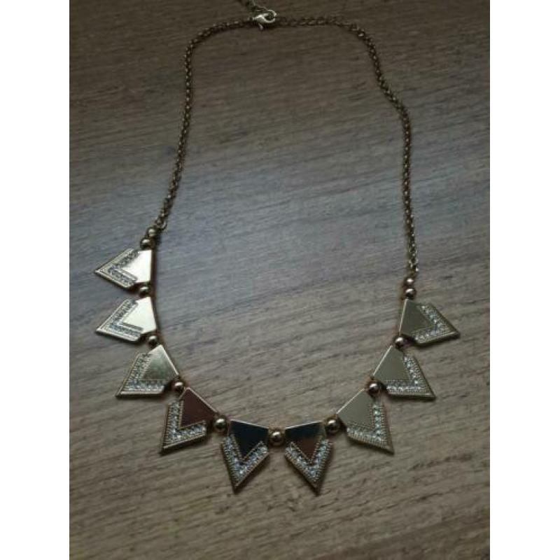 GOUDEN KETTING - met stras