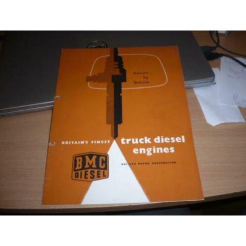 Folder BMC TRUCK Diesel Engines uit jaren 50-60