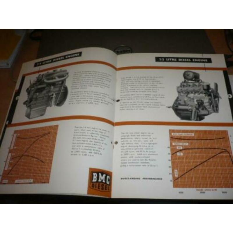 Folder BMC TRUCK Diesel Engines uit jaren 50-60