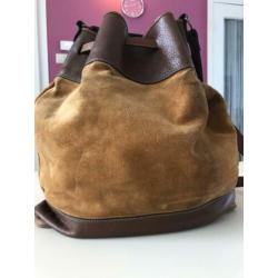 Leren/ suède tas