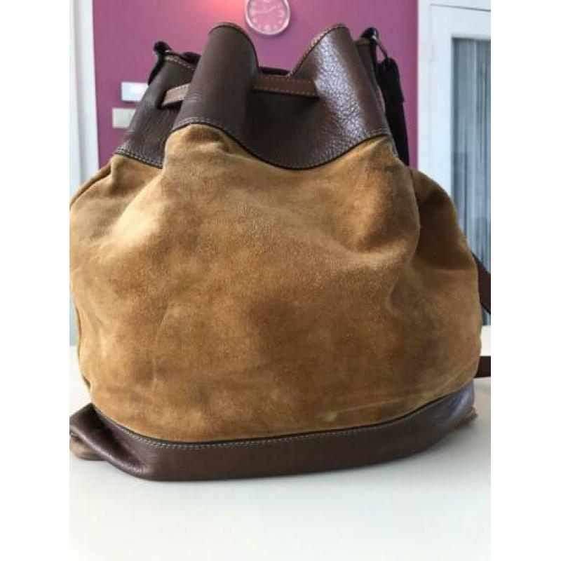 Leren/ suède tas