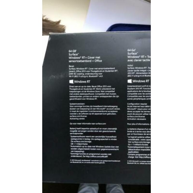 Te koop! Windows surface RT 64GB + sensortoetsenbord