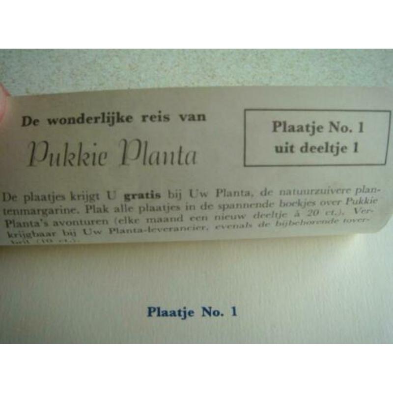 4 PUKKIE PLANTA 3D boekjes jaren 50 reclame margarine € 9,50