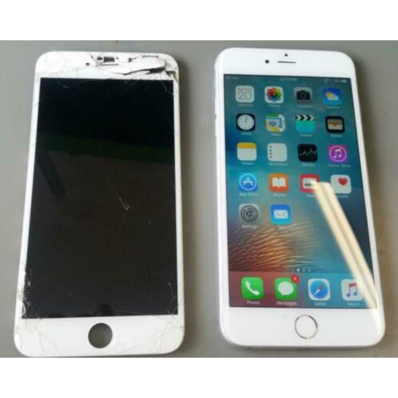 iPhone 7 6s 6 5s X 8 plus barst in scherm lcd glas reparatie