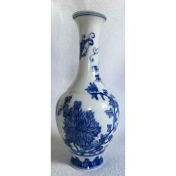 Antiek Chinees porselein vaas kangxi leaf gemerkt Qing