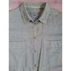 Blouse EDC, mooi bewerkt kraagje met steentjes