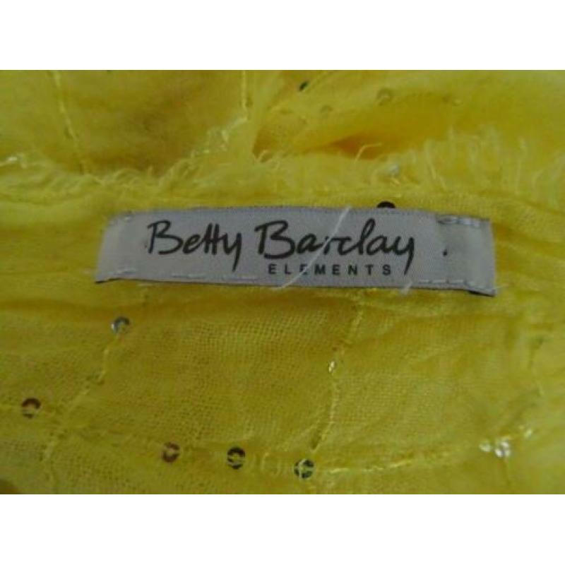 BETTY BARCLAY grote gele sjaal/pareo met pailletten.