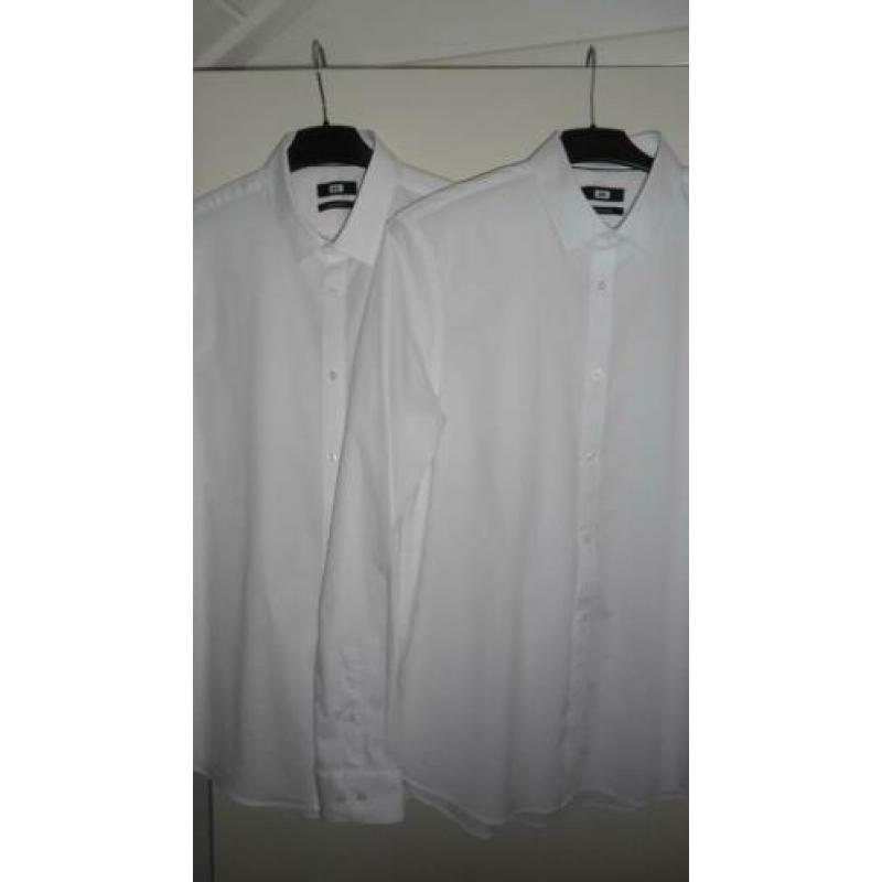 NIEUW!! Twee Witte WE Heren Overhemden!!