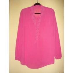Roze apart tuniek blouse maat 46