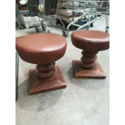 2x leuke lage barkruk wokkel 40cm
