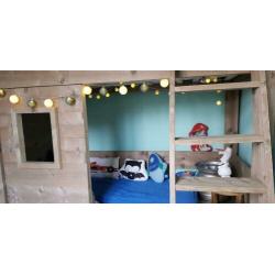 Super gave half hoogslaper steigerhout ZGAN met speelhut