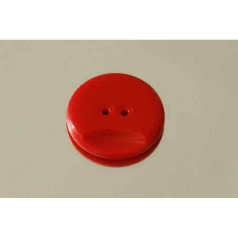Vintage grootte kunststof knoop nr B895 rood