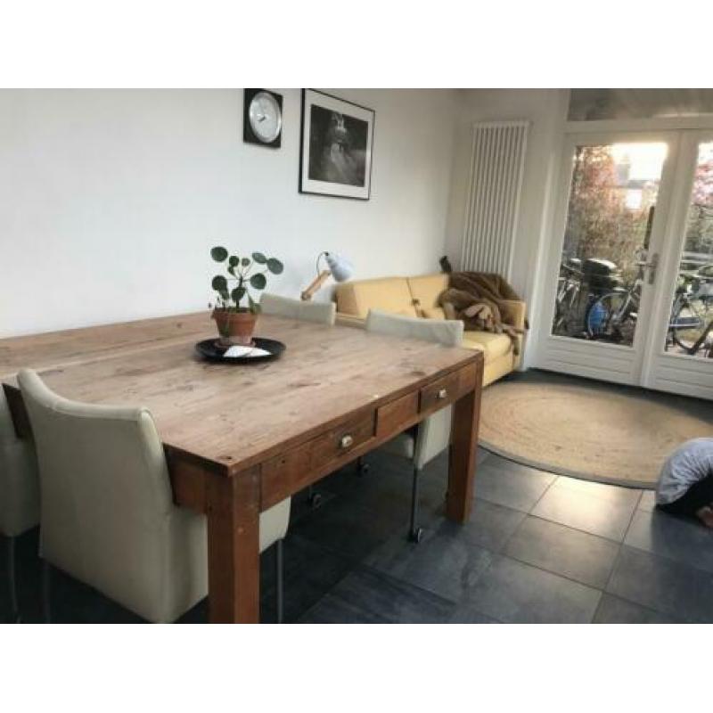 Vierkante teakhouten tafel 150x150