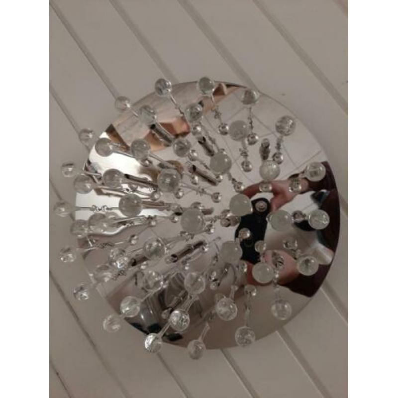 Plafondlamp met glazen pegels