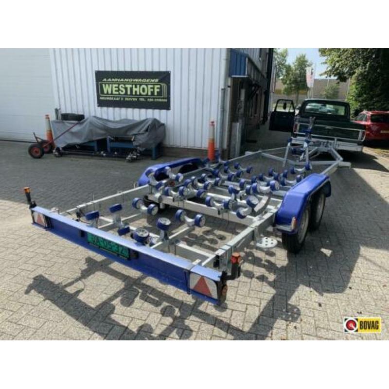 Sunway boottrailer 2500kg 8/2018 60 rollen ideaal/snel