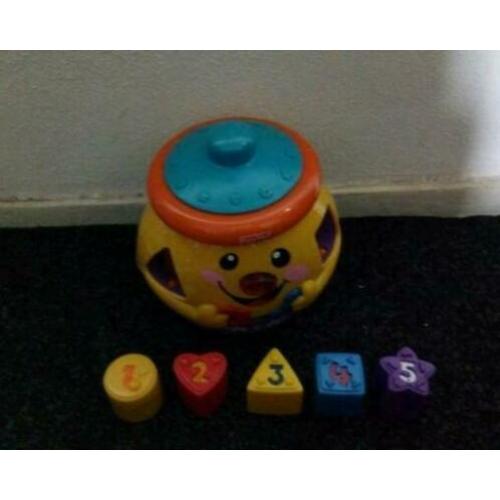 Fisher price koekjestrommel / vormenstoof met licht en gelui