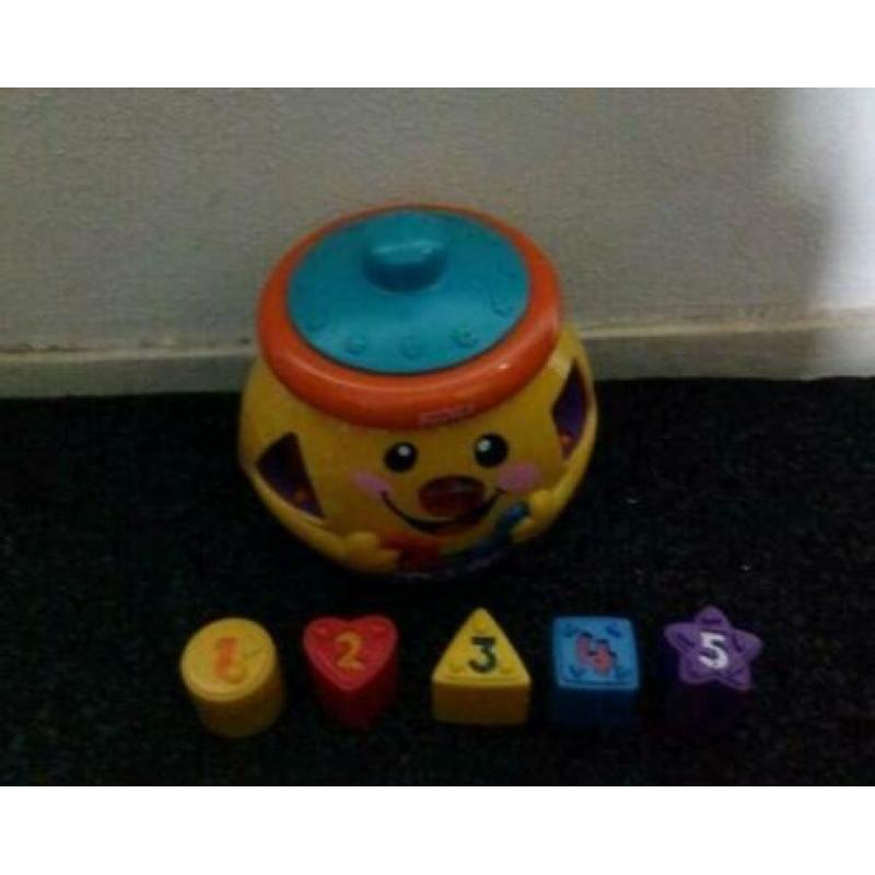 Fisher price koekjestrommel / vormenstoof met licht en gelui