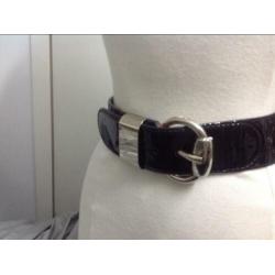 Gucci prachtige orginele zwarte lederen Riem als nieuw