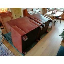 Industriële leren fauteuils
