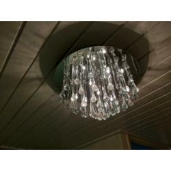 Plafondlamp met glazen pegels