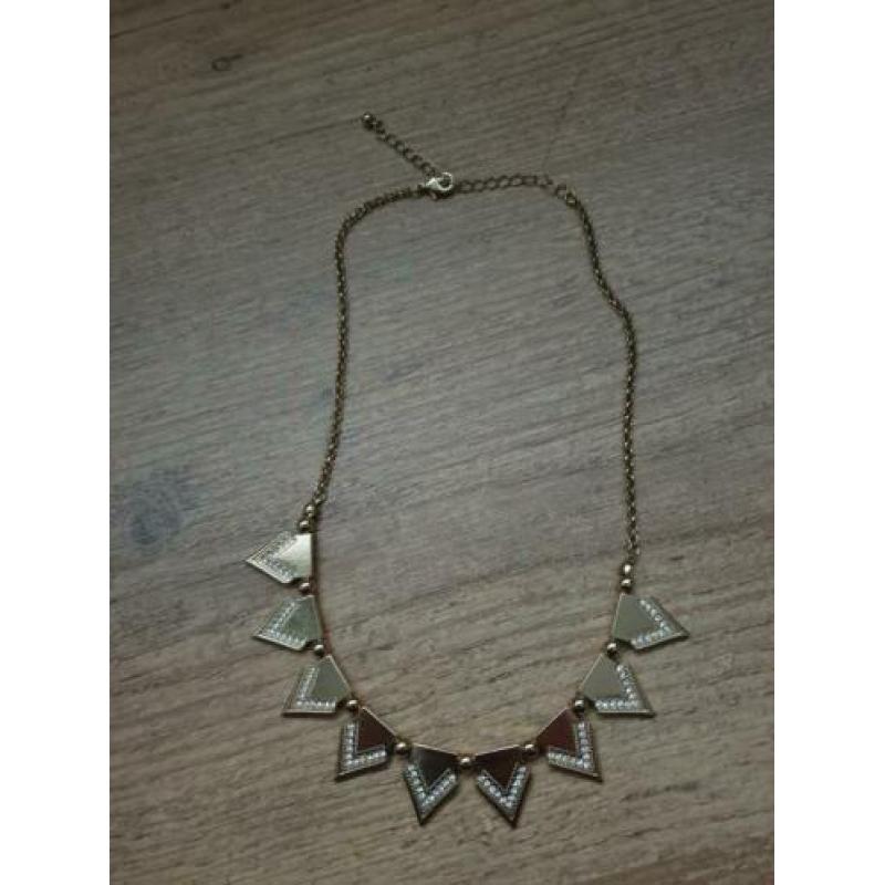 GOUDEN KETTING - met stras