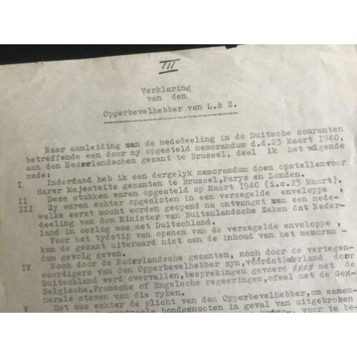 Verklaring Opperbevelhebber origineel 1940