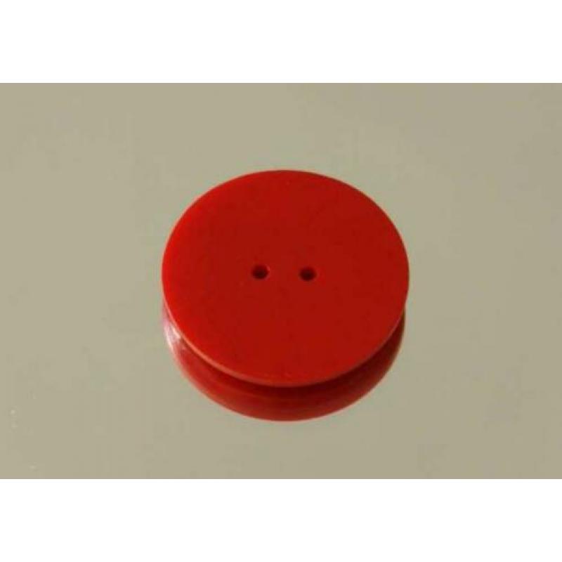 Vintage grootte kunststof knoop nr B895 rood