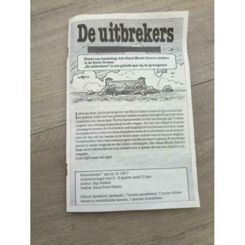 Spel game de uitbrekers ravensburger vintage retro kinderen