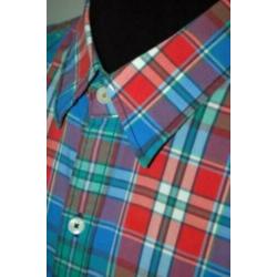 VANGUARD geruit overhemd, shirt, blauw - rood - groen, Mt. L