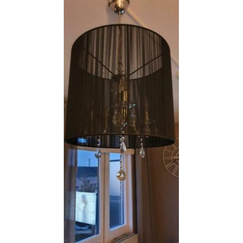 Kroonluchter Merel 40 cm 3 lichts + zwarte kap