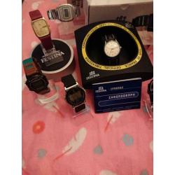Partij Vintage heren horloge elgin casio timex lcd chronogr