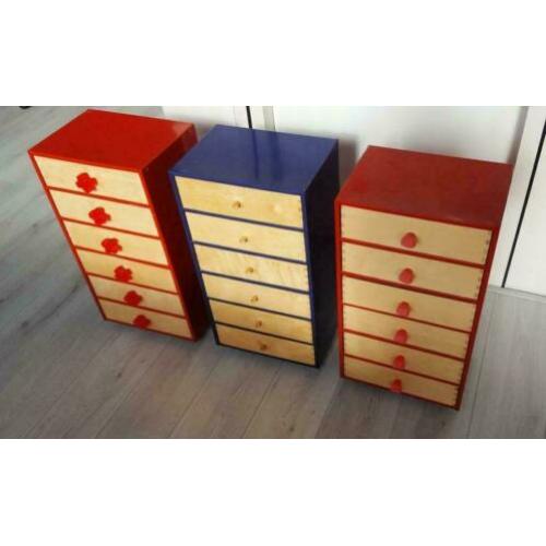 Ladenkastjes metaal met wielen 5 euro