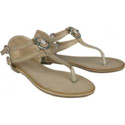 Boho style vlot groene of beige Slippers mt 40 KOOPJE