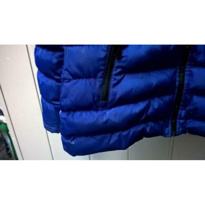 Card blauwe winterjas 176