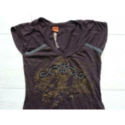 T-shirt bruin OBJECT (maat S)