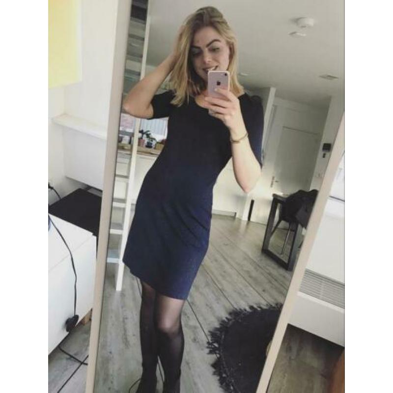French connection jurk blauw 36 S